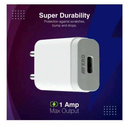 ERD USB-A Mobile Charger Adapter - 5 W (White) TC-11
