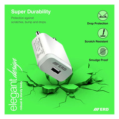 ERD Mobile Charger+Lightning USB (White) TC-21