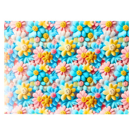 Gift Wrapping Paper - Smiley Flower, Pack of 25 Sheets 70x48cm - 5333