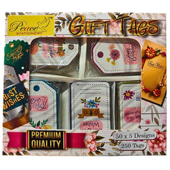 Flower Best Wishes Gifting Tags 50x5 Designs - 250 Tags