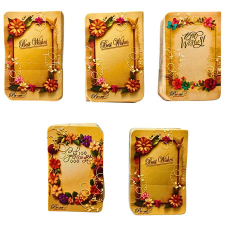 Golden Gifting Tags 50x5 Designs - 250 Tags