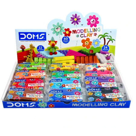 Doms Modelling Clay Bar 60gm - 12 Shades