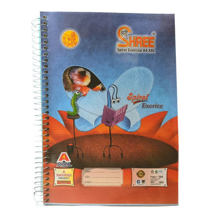 Shree A4 Spiral Notebook - 384 Pages