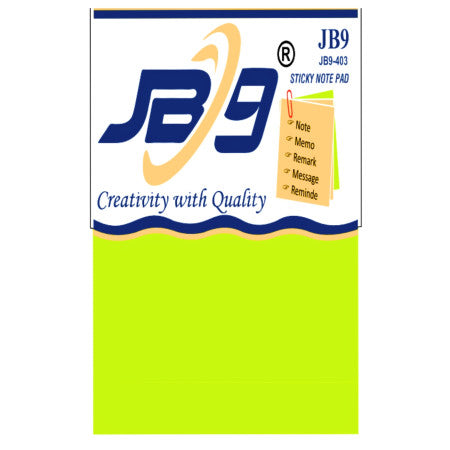 JB9 Sticky Note Pad - 76x76mm (3x3inch) - 403