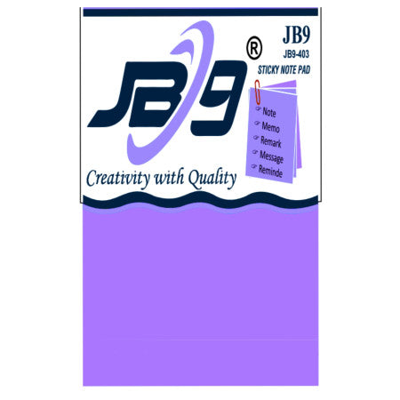 JB9 Sticky Note Pad - 76x76mm (3x3inch) - 403
