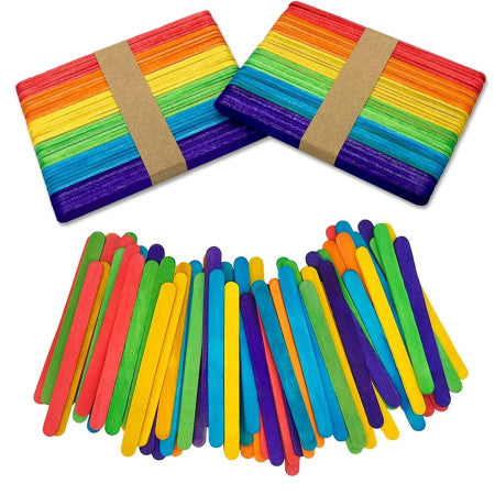 Colorful Ice Cream Sticks Small - 50 Stick