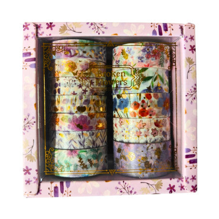 Washi Floral Tape Pack of 12pcs Mix Size - XM-TZ2975