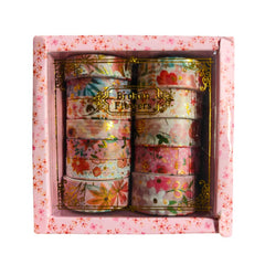 Washi Floral Tape Pack of 12pcs Mix Size - XM-TZ2975