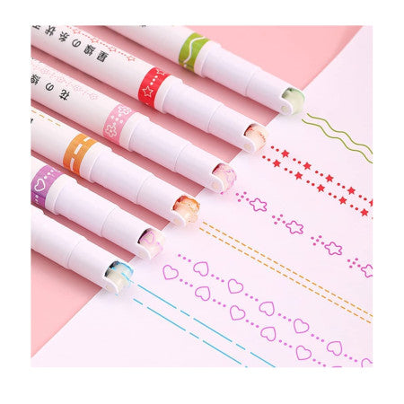 Myly-Liner roller highlighters 6 designs (7008-6)