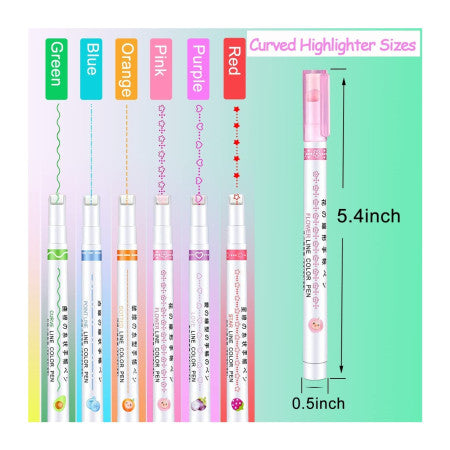 Myly-Liner roller highlighters 6 designs (7008-6)