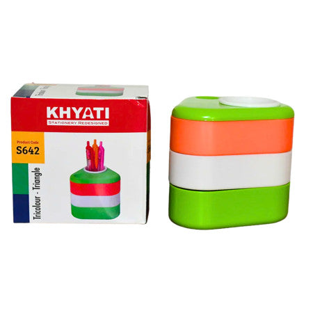 Khyati Tricolour - Triangle Pen Stand S642