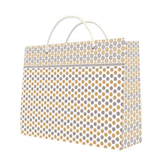 Gold & Silver Polka Dot Art Print Paper Bag (Horizontal-Medium)- GS-MH-104