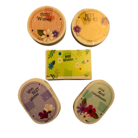 Flower Best Wishes Gifting Tags 50x5 Designs - 250 Tags
