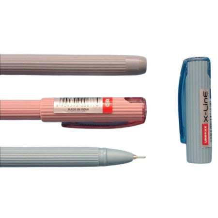 Unomax X-Line ball pen 200 Pcs pack - Assorted free Icetron 900ml bottle 1pcs & Felix ballpen blue 2pcs Worth - Rs.370