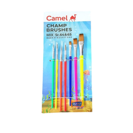 Camel Brush Pack SR-64 & 65 - Set of 7 Mix Brush