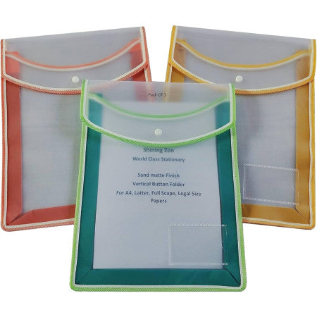 Aarpee FC My Clear Document Folder Case(Vertical) - 3 Side Stitch, 0.30 mm (DFV3057)