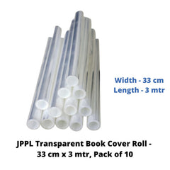 JPPL Transparent Book Cover Roll - 33 cm x 3 mtr