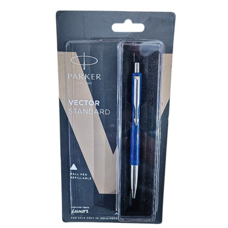 Parker Vector Standard Chrome Trim Ball Pen VD001 (MRP - Rs. 400)