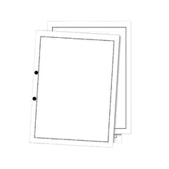 Shree Ajaya Punch Sheet A3 - Unruled With Boundary, Pack of 15 Sheets