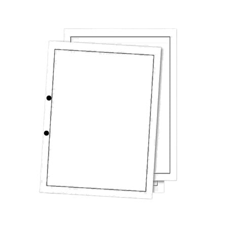 Shree Ajaya Punch Sheet A3 - Unruled With Boundary, Pack of 15 Sheets