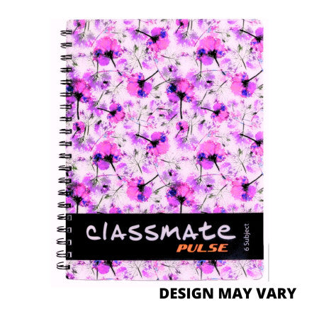 Classmate Pulse 6 Subject Register - Single Line, 506 Pages, 29.7x21 cm (02100166) MRP-290