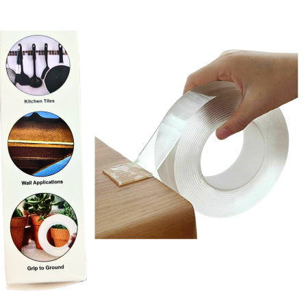 Oddy Nano Grip Double Side Transparent Tape 30mm x 2.75mtr (NGT-01)