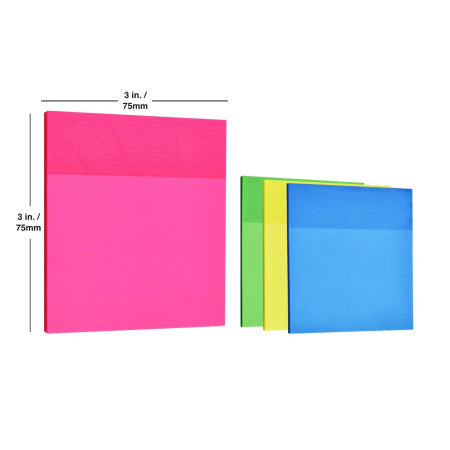 Oddy Re -Stick Colour Transparent Notes -75mm x75mm, 50 Sheet (RSN-TN-3X3)