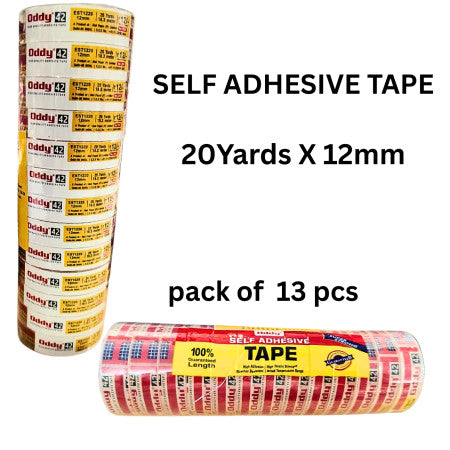 Oddy 42 Self Adhesive Tape 20Yard x12mm - Pack Of 13 (EST-1220)