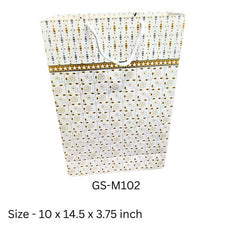 Gold & Silver Straight Branch Print Paper Bag (Medium)- GS-M102