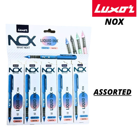 Luxor 3424 NOX What Next Liquid Ink Roller Pen 0.6mm - Assorted
