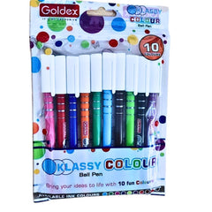 Goldex Klassy 10 Colour Ball Pen - Assorted