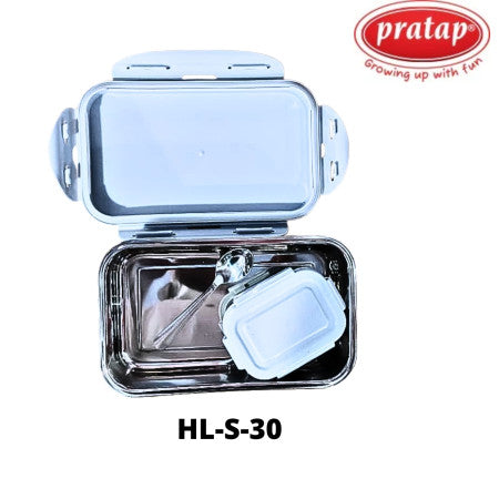 Pratap Flexi Meal Big Stainless Steel Lunch Box 850ml - (HL-S-30)