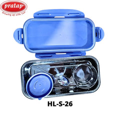Pratap Flexi Meal Small Stainless Steel Lunch Box 600ml - (HL-S-29)