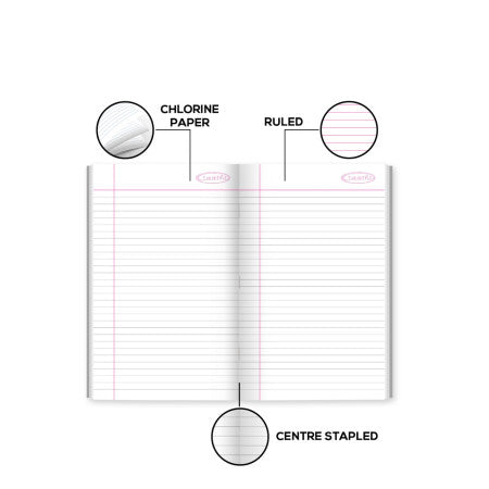 Saathi A4 Register - Single Line, 224 Pages, 29.7x21cm (02351024) - Mrp-90
