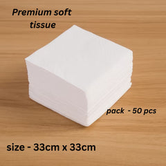 Almour Ausone Premium Soft Napkins 50 pulls 33 x33cm - 2 Ply