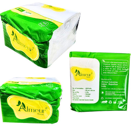Almour Tissue Paper 100 pulls 29 x30cm - 1 Ply
