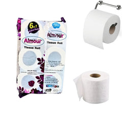 Almour Tissue Toilet Roll 6pcs Pack - 2 ply