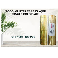 Myly Glitter Tape Single Colour Mix 12x15 Yard 12pcs - NO-15