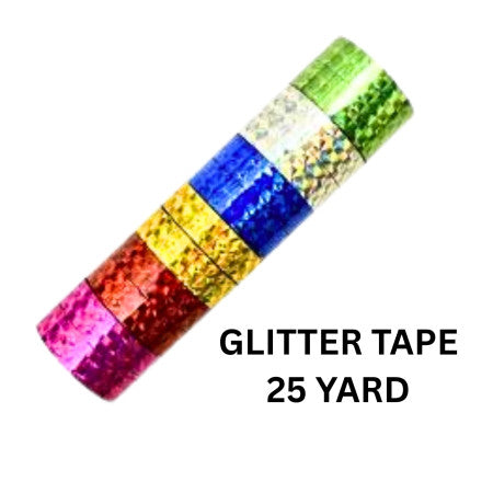 Myly Glitter Tape Mix Colour 12x25 Yard 12pcs - NO-25