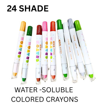 Myly-Crayon Water-Soluble Coloured Crayons 24 Shade - NO.3824