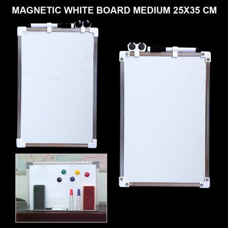 White Board Magnetic With Marker - 25x35cm