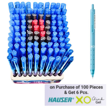 Hauser Luma Gel Pen 100pcs Stand - Assorted