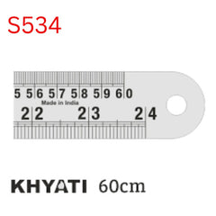 Khyati Super Strong Steel Scale - 60cm S534