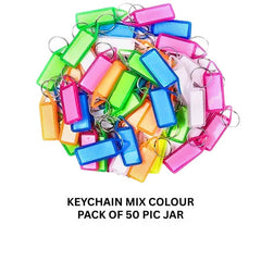 JB9 Plastic Key Chain Mix Colour 50 Pcs Jar