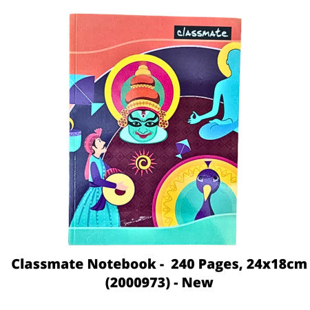 Classmate Notebook - Single Line, 240 Pages, 24x18cm (2000973) - New