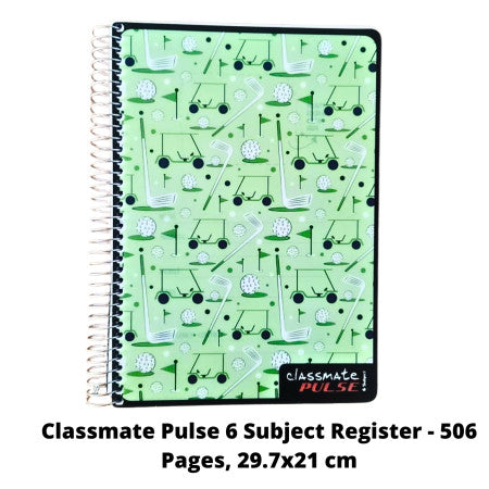 Classmate Pulse 6 Subject Register - 506 Pages, 29.7x21 cm