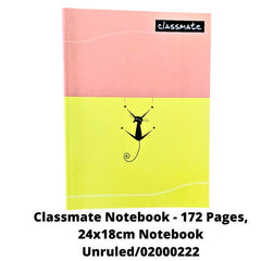 Classmate Notebook - 172 Pages, 24x18cm