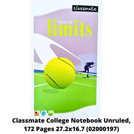 Classmate College Notebook -172 Pages 27.2x16.7