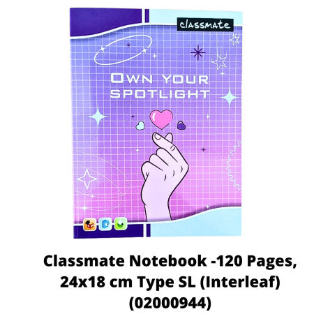 Classmate Notebook -120 Pages, 24x18 cm