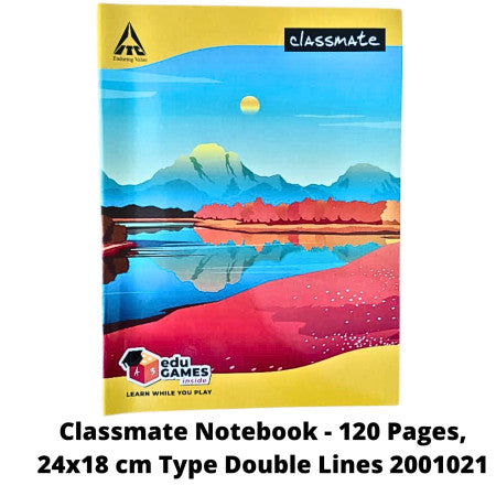 Classmate Notebook - 120 Pages, 24x18 cm